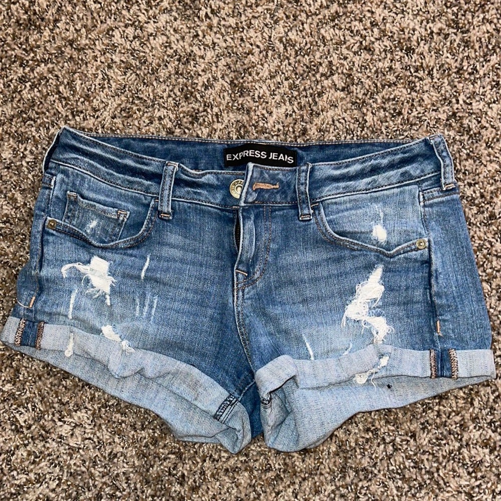 Express denim jean shorts